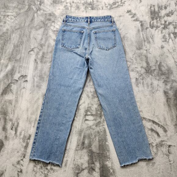 J Galt Brandy Melville Jeans Womens S Mom High Waist Straight Leg Crop Raw Hem - Picture 3 of 11